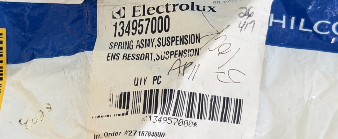 134957000 Frigidaire Washer Spring Assembly OEM  New Genuine — thumbnail 2
