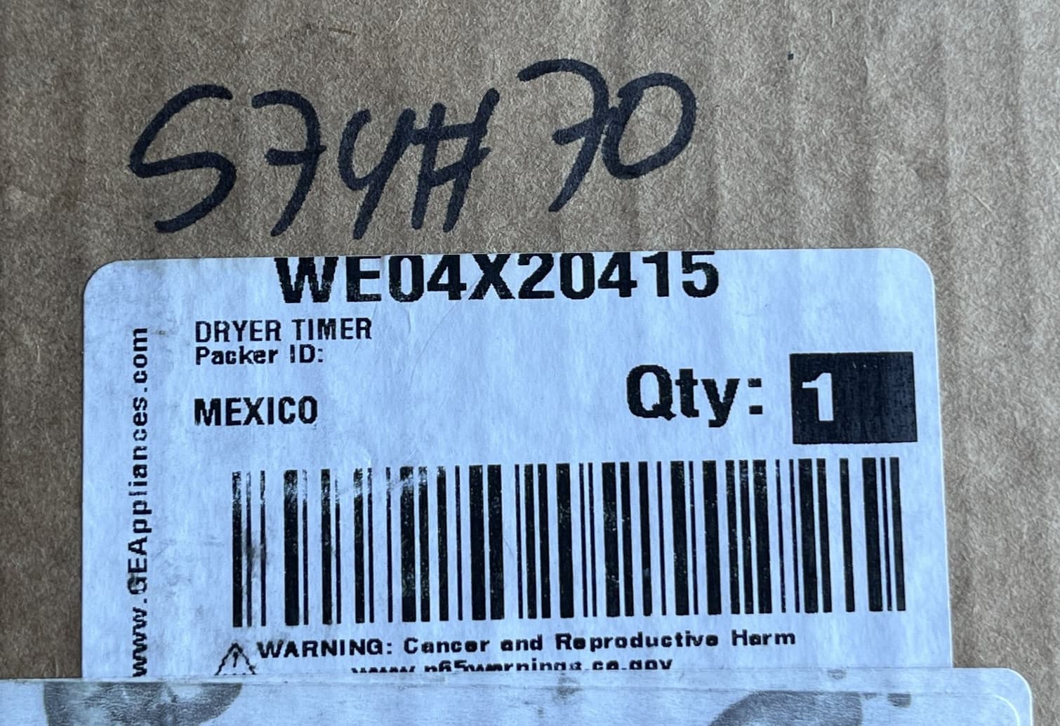 WE04X20415 Genuine OEM GE Dryer Timer New Genuine — thumbnail 6
