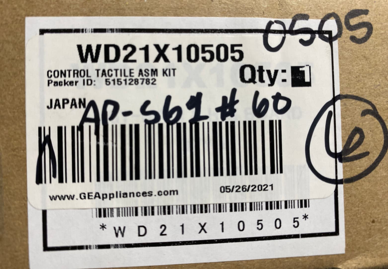 WD21X10505  GE Dishwasher Control Board Assembly Kit New Genuine OEM — thumbnail 7