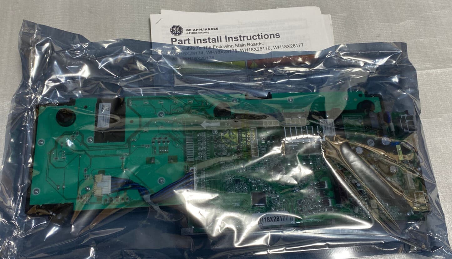 New Genuine OEM GE Washer Main User Interface Control Board WH18X28177