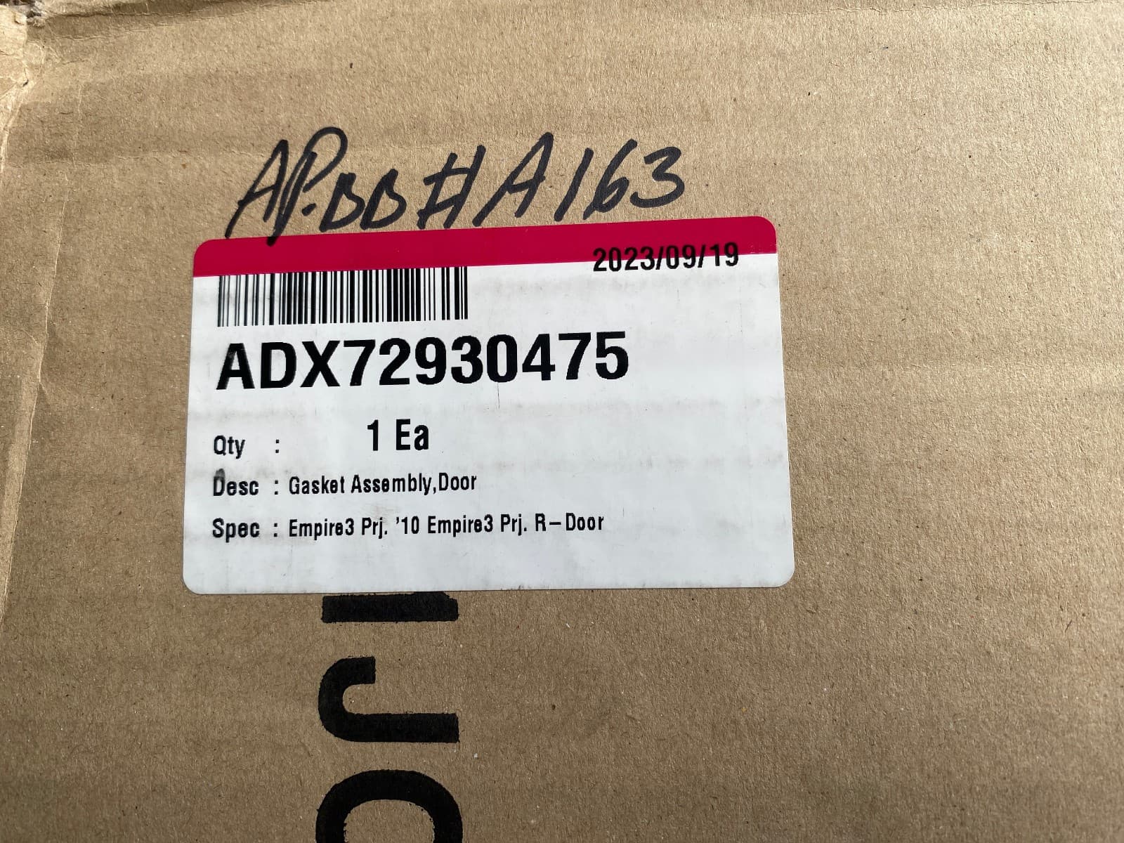 New Genuine OEM LG  Refrigerator Door Gasket  LFCC22426S/00 ADX72930475 — thumbnail 3