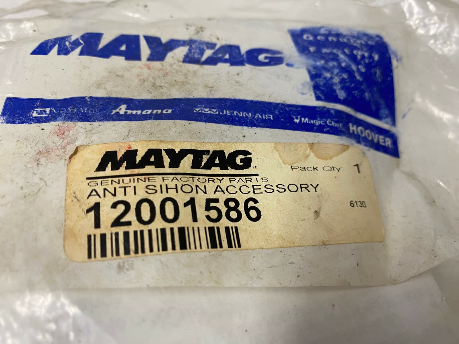 NEW  Genuine OEM MAYTAG Anti Sihon Accessory 12001586 — thumbnail 4