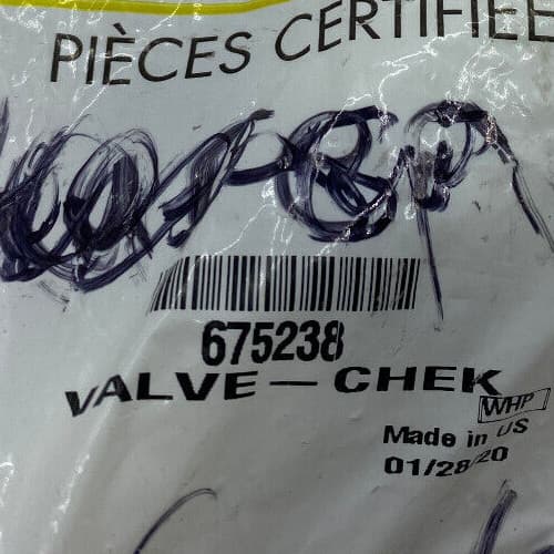New Genuine OEM  Whirlpool Dishwasher Check Valve 675238 — thumbnail 3