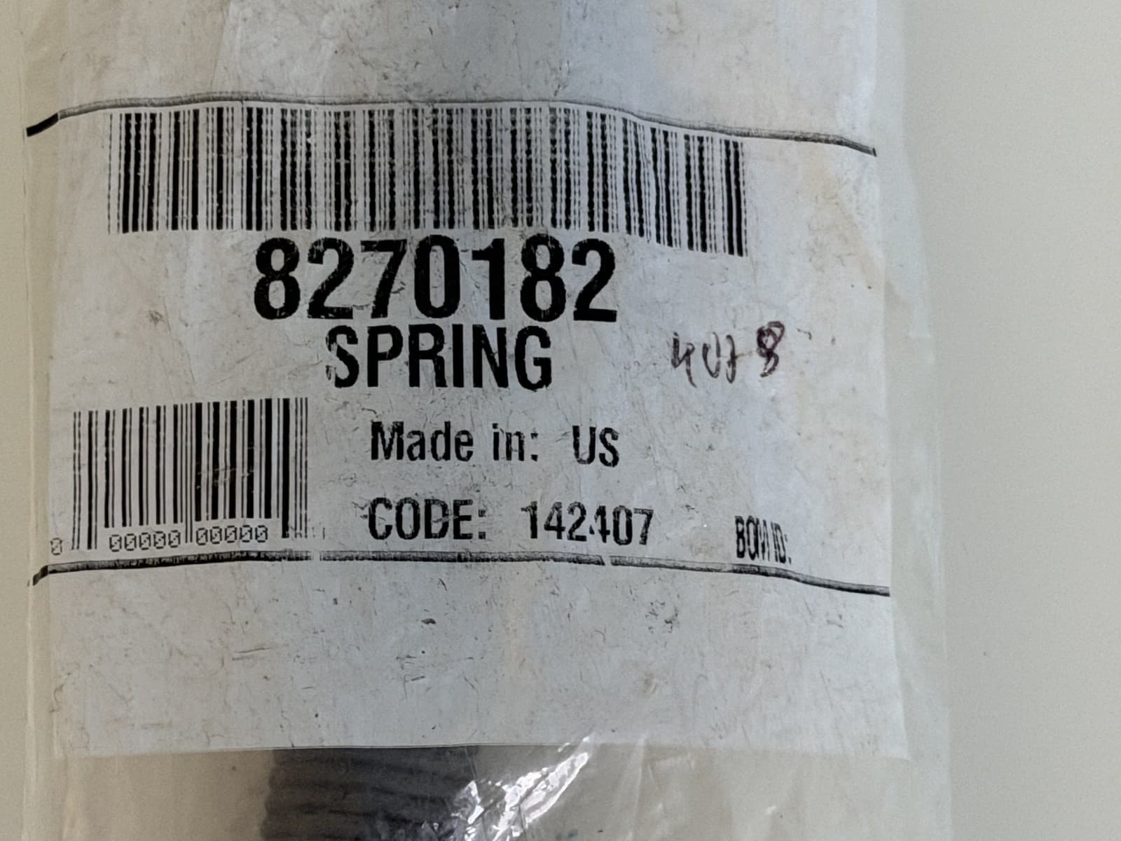 WP8270182  8270182 Whirlpool Dishwasher Door Spring OEM (2 Pack)  New Genuine — thumbnail 3