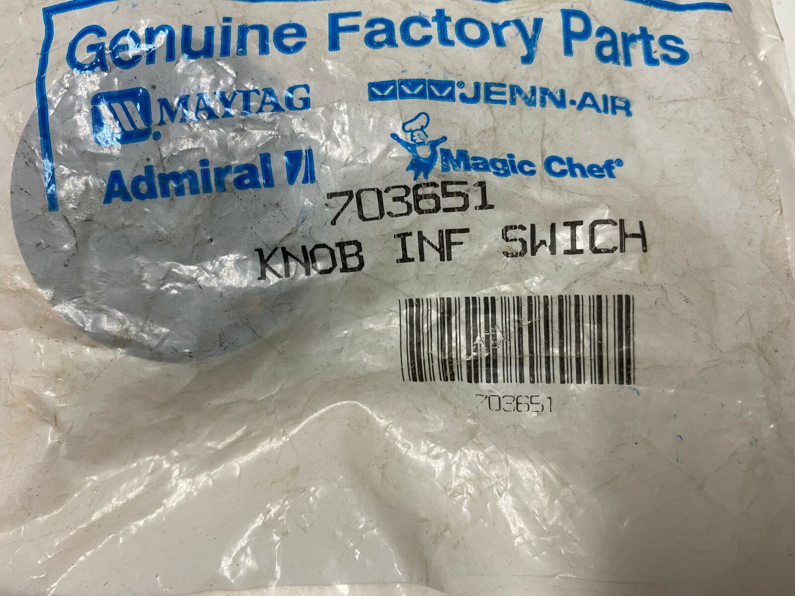 Genuine OEM MAYTAG Knob Switch 703651 — thumbnail 5