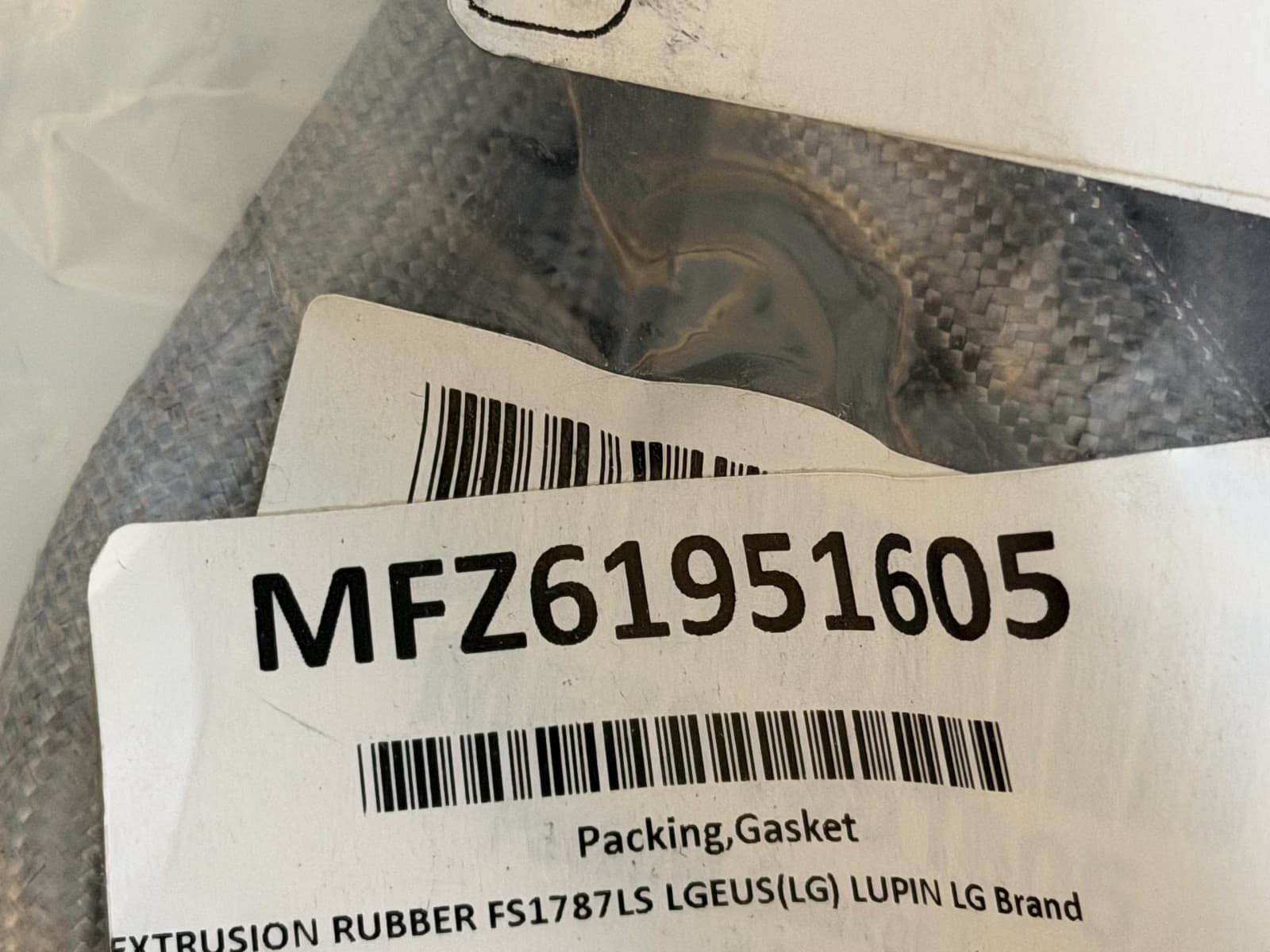MFZ61951605 LG Range Burner Gasket Packing OEM New Genuine — thumbnail 2