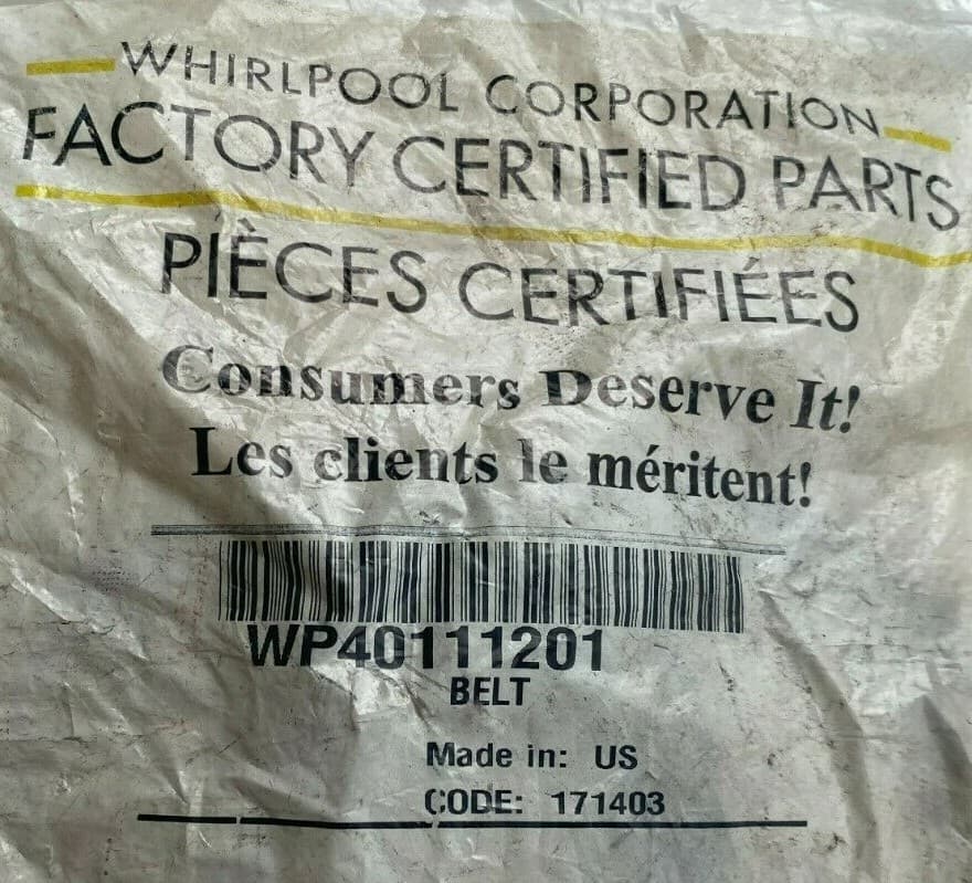 Genuine Whirlpool Dryer Belt WP40111201 — thumbnail 3