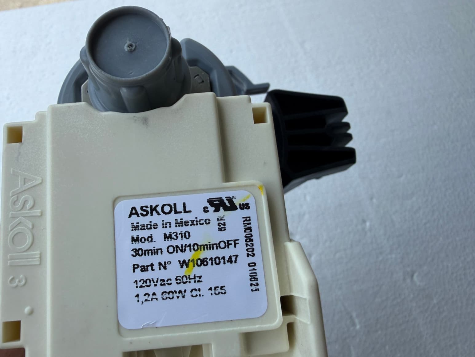 W10846093 Whirlpool  Dishwasher Circulation Pump And Motor New Genuine — thumbnail 3