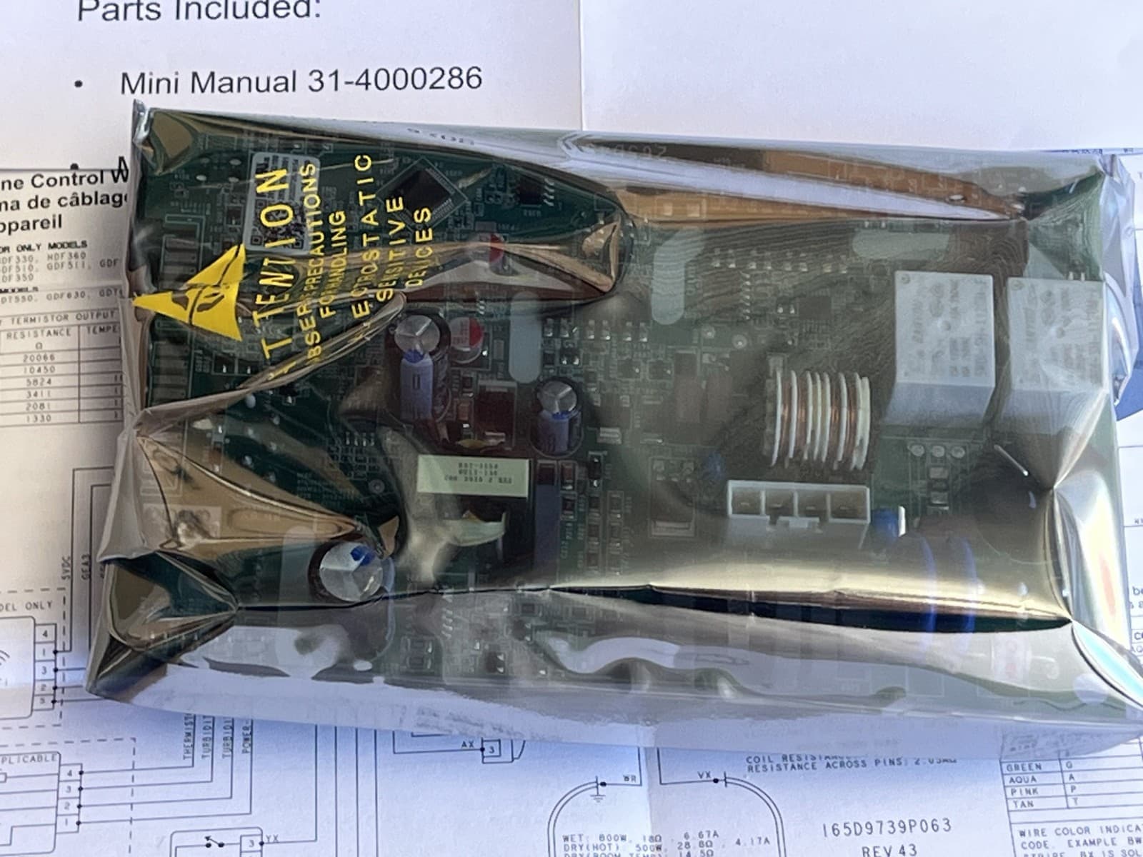 WD21X32938 OEM GE Dishwasher Main Control Board NEW Genuine — thumbnail 12