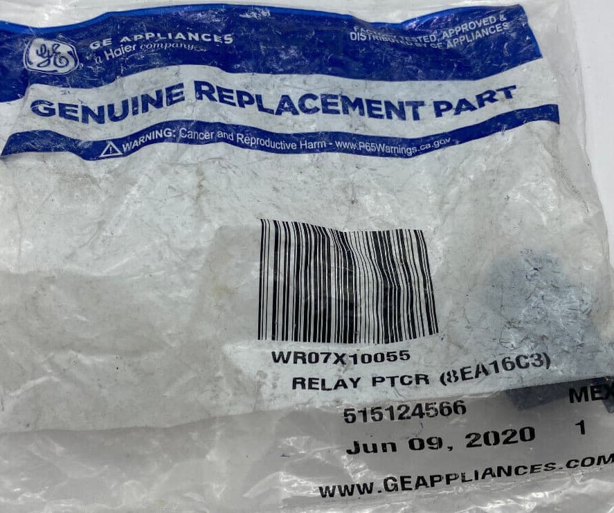 WR07X10055  OEM GE Refrigerator Compressor Relay PTCR (8EA6C3) New Genuine — thumbnail 2