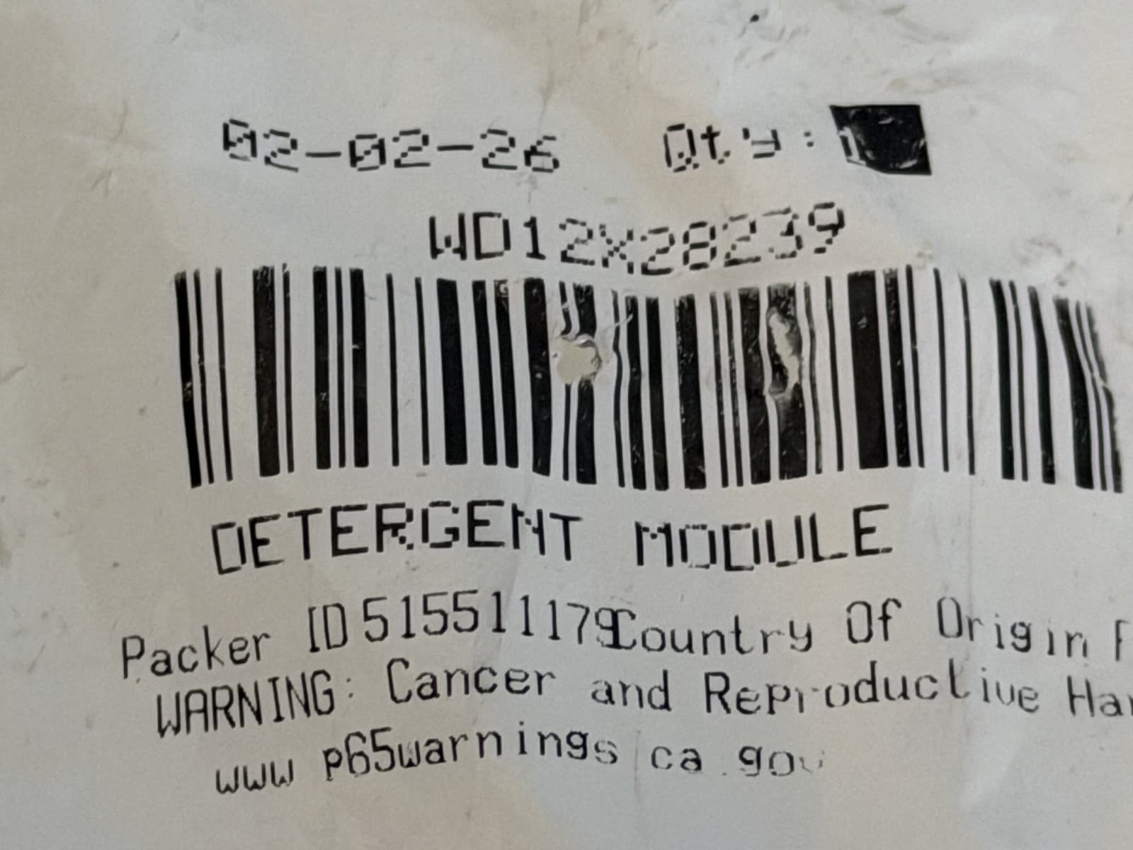 WD12X28239 GE  Dishwasher Detergent Dispenser Module OEM New Genuine — thumbnail 3