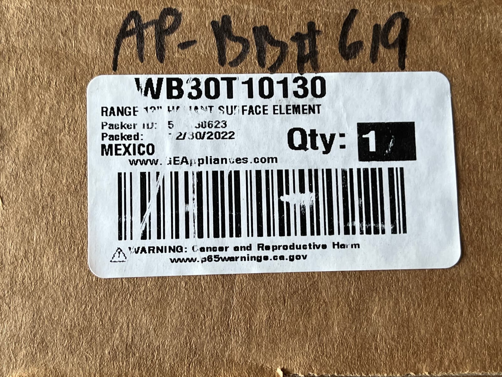 WB30T10130 GE Range Element Haliant 12''  New Genuine — thumbnail 5