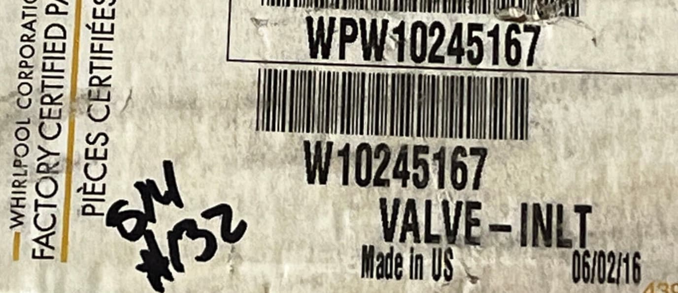 Genuine OEM  Whirlpool  Water Inlet Valve W10245167 — thumbnail 5
