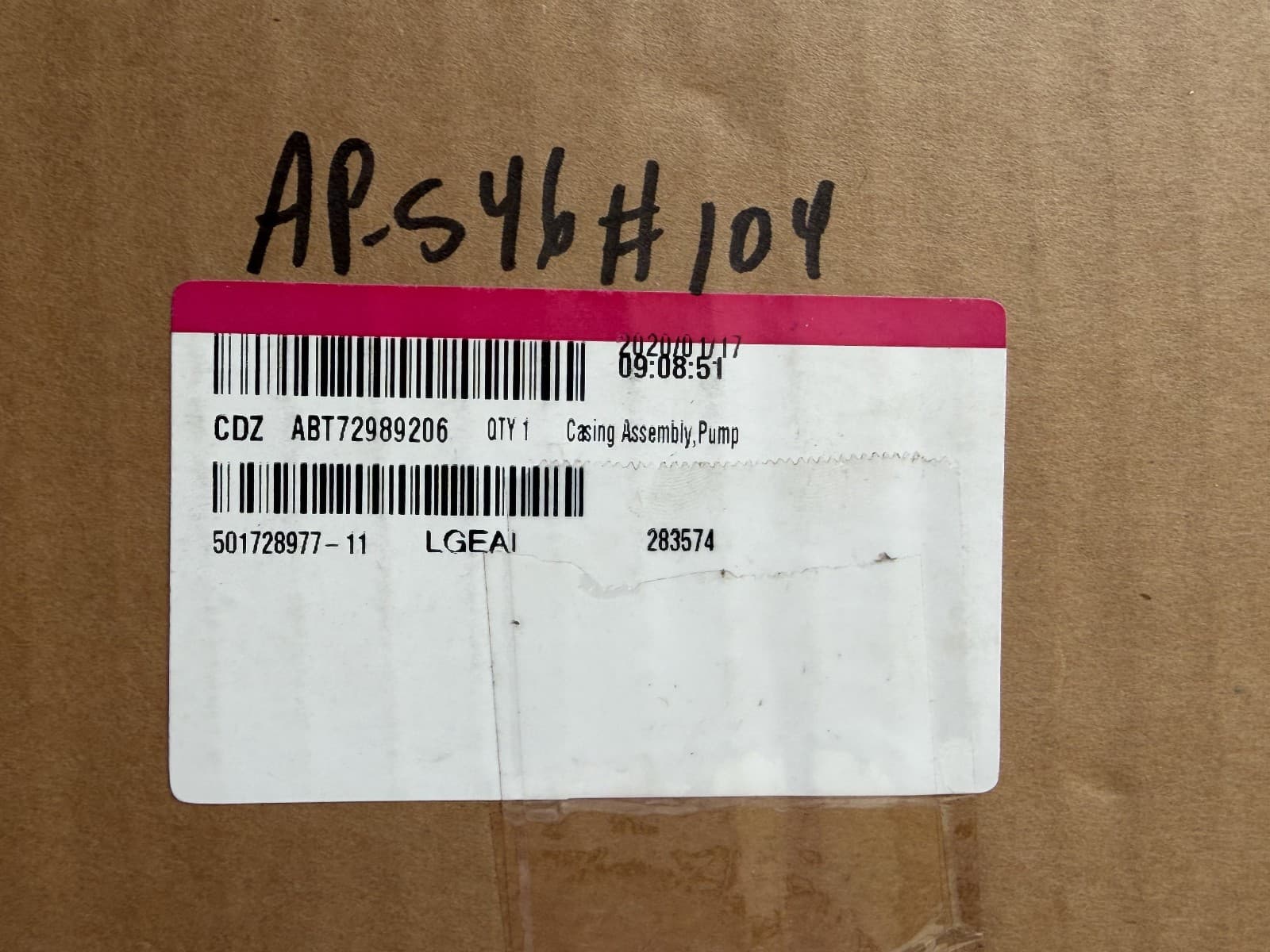 ABT72989206 OEM LG Dishwasher Circulation Pump Assembly New Genuine — thumbnail 6