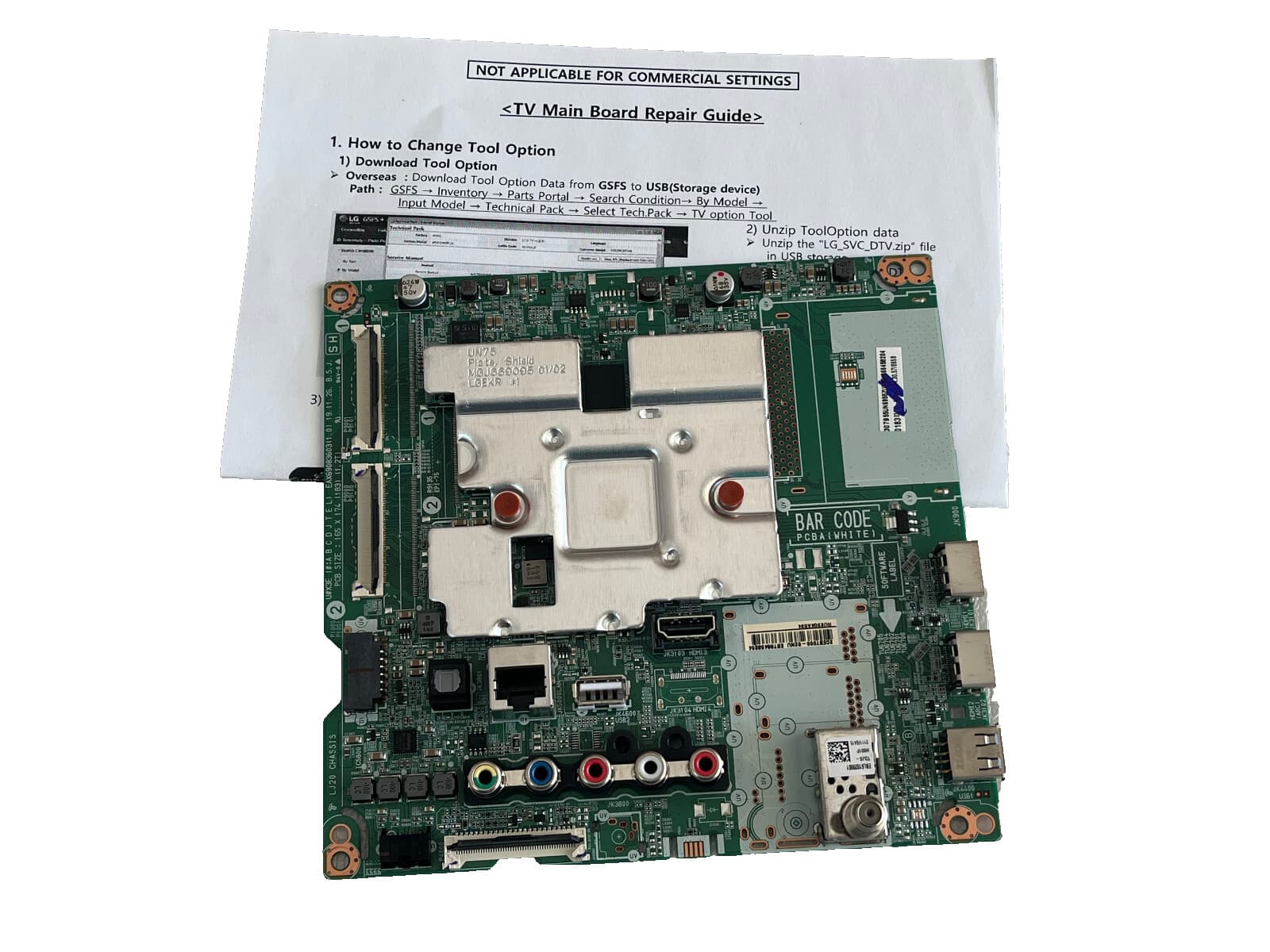 CRB38582001 OEM LG TV Main Board BPR Total Assembly Control Board Genuine