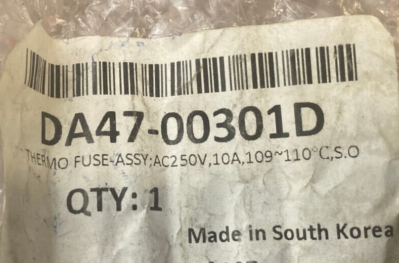 Genuine OEM Samsung Thermal Fuse Assembly DA47-00301D — thumbnail 4